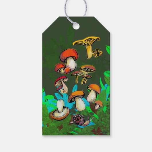 Wilde Pilze Geschenkanhänger (Vorderseite)