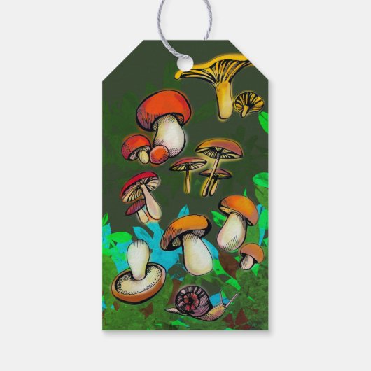 Wilde Pilze Geschenkanhänger (Rückseite)