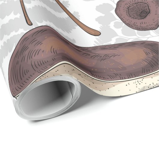 Wilde Pilze Geschenkpapier (Rolleneckpunkt)