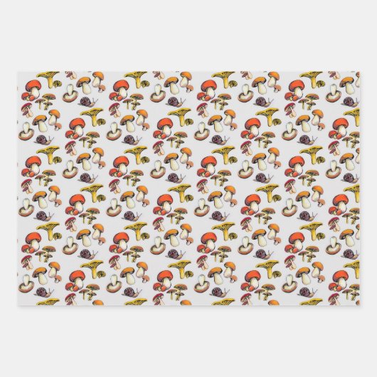 Wilde Pilze Geschenkpapier Set (Vorderseite 3)