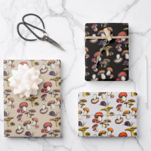 Wilde Pilze Geschenkpapier Set