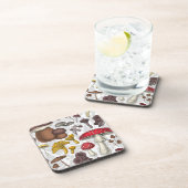 Wilde Pilze Getränkeuntersetzer (Rechte Seite)