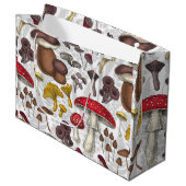 Wilde Pilze Große Geschenktüte (Vorderseite Schrägansicht)