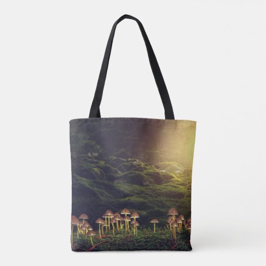 Wilde Pilze im Wald Tasche (Rückseite)