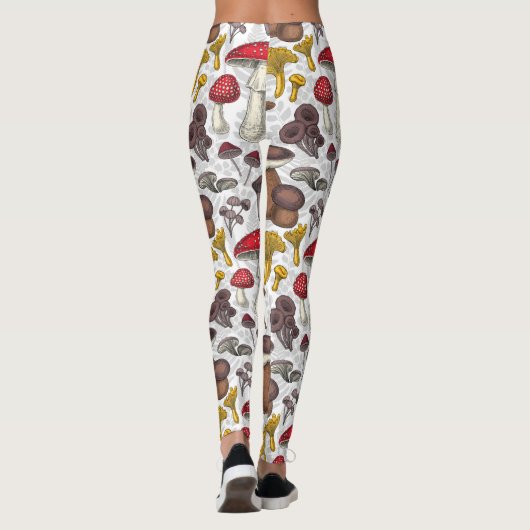 Wilde Pilze Leggings (Rückseite)
