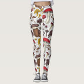 Wilde Pilze Leggings (Vorderseite)