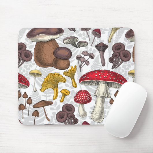 Wilde Pilze Mousepad (Mit Mouse)