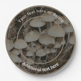 Wilde Pilze Natur Personalisiertes Party Pappteller