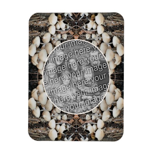 Wilde Pilze Naturrahmen hinzufügen Ihr eigenes Fot Magnet (Vertikal)