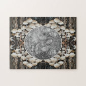 Wilde Pilze Naturrahmen hinzufügen Ihr eigenes Fot Puzzle (Horizontal)