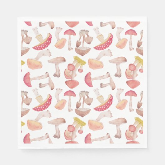 Wilde Pilze Serviette (Vorderseite)