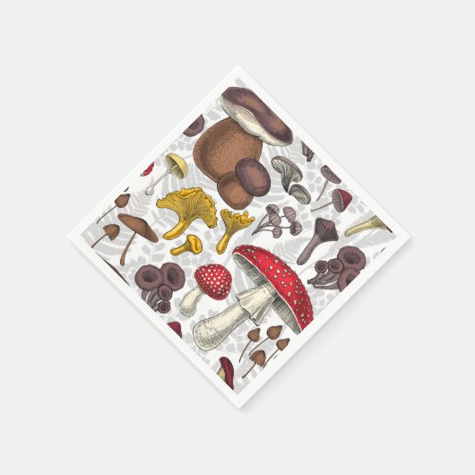 Wilde Pilze Serviette (Ecke)