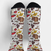 Wilde Pilze Socken (Oben)