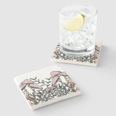 Wilde Pilze Steinuntersetzer (Seitenansicht)