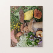 Wilde Pilze und Wildblumen Jigsaw Puzzle (Vertikal)