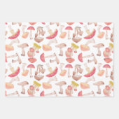 Wilde Pilze verpacken Papierblätter Geschenkpapier Set (Vorderseite 3)