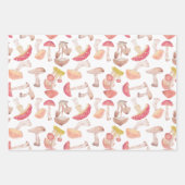 Wilde Pilze verpacken Papierblätter Geschenkpapier Set (Vorderseite 2)