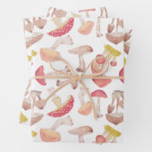 Wilde Pilze verpacken Papierblätter Geschenkpapier Set (Beispiel)