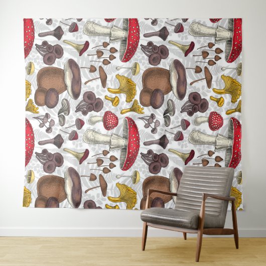 Wilde Pilze Wandteppich (Beispiel (Horizontal))