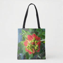 Wilde Poinsettia auf einer voll bedruckten Totbeut Tasche