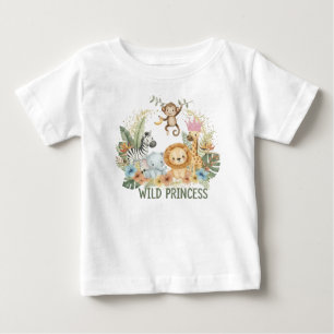 Wilde Prinzessin - Dschungeltiere Baby T-shirt