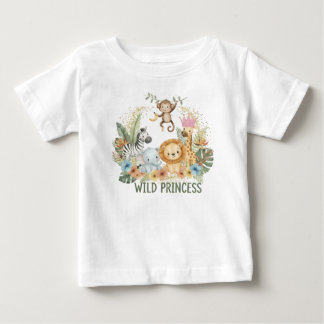 Wilde Prinzessin - Dschungeltiere Baby T-shirt