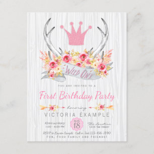 Wilde Prinzessin Tribal Geweih Boho Einladung