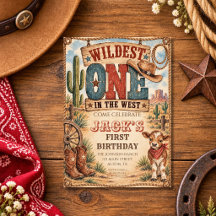 Wilde/r Erste im Westen Cowboy Erster Geburtstag