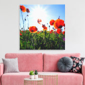 Wilde Red Poppies-Blume Leinwanddruck (Insitu (Wohnzimmer))