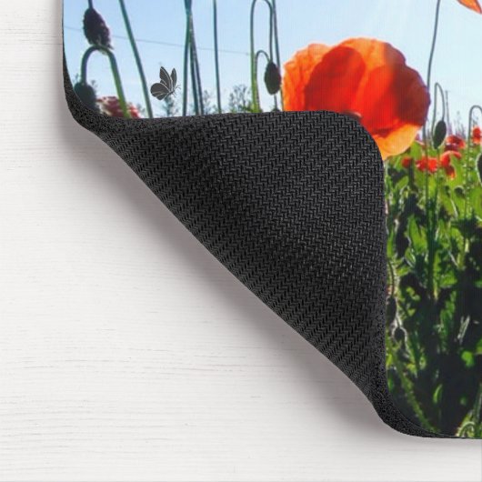 Wilde Red Poppies-Blume Mousepad (Ecke)