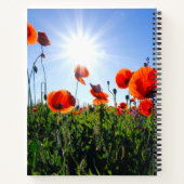 Wilde Red Poppies-Blume Notizblock (Rückseite)