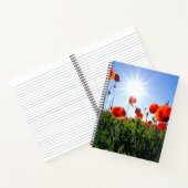 Wilde Red Poppies-Blume Notizblock (Innenseite)
