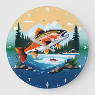Wilde Regenbogenforelle Rocky Mountain Bach Uhr