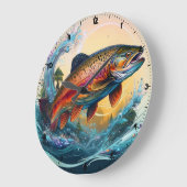 Wilde Regenbogenforelle Rocky Mountain Stream Uhr (Winkel)