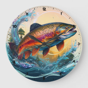 Wilde Regenbogenforelle Rocky Mountain Stream Uhr