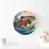 Wilde Regenbogenforelle Rocky Mountain Stream Uhr (Zuhause)