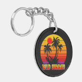 Wilde Retro-Sommer-Vibes-62827 Schlüsselanhänger (Vorderseite links)