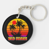 Wilde Retro-Sommer-Vibes-62827 Schlüsselanhänger (Rückseite)