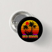 Wilde Retro-Sommer-Vibes mit Palmen-Design Button (Vorne & Hinten)