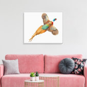 Wilde Ringneck Pheasant ummantelte Canvas Leinwanddruck (Insitu (Wohnzimmer))