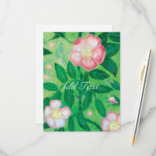 Wilde rosa-rosenblüten im geheimen Garten  RSVP Karte