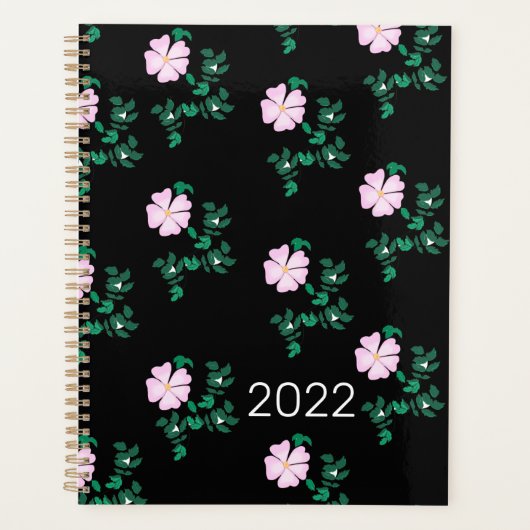 Wilde Rose 2022 - Blumenmuster Planer (Vorderseite)