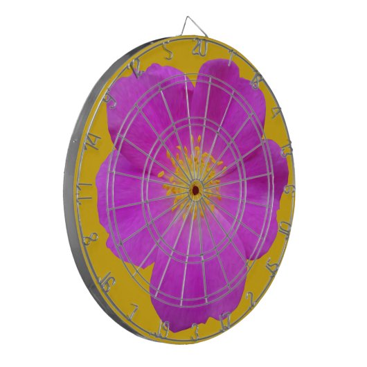 Wilde Rose 2 Dartscheibe (Vorderseite Links)