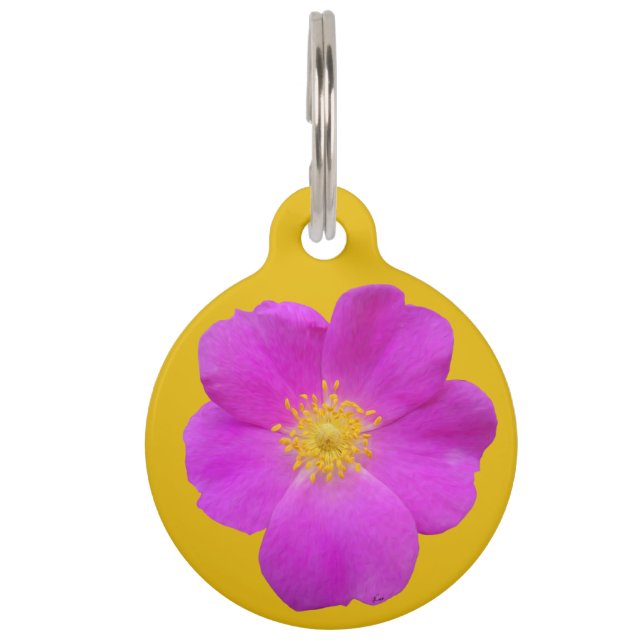 Wilde Rose 2 Haustiermarke (Vorderseite)