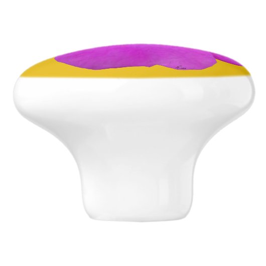 Wilde Rose 2 Keramikknauf (Seitenansicht)