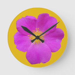 Wilde Rose 2 Runde Wanduhr