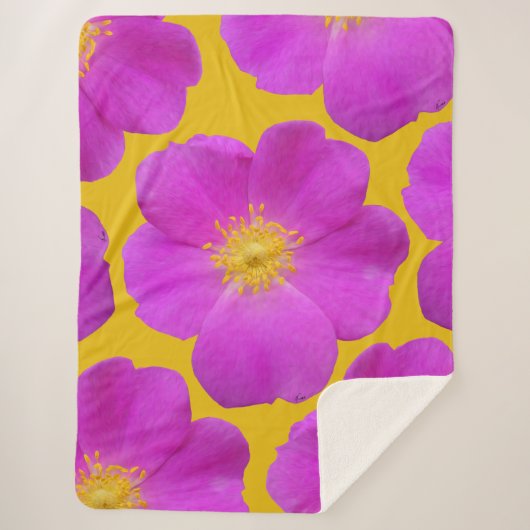 Wilde Rose 2 Sherpadecke (Vorderseite)