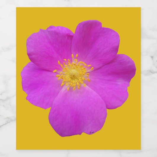 Wilde Rose 2 Weinetikett (Einzelnes Label)