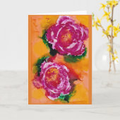 "Wilde Rose" - Alkoholtink Kunst Karte (Gelbe Blume)