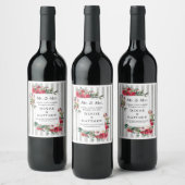 Wilde Rose & Antarktis Weinetikett (Flaschen)
